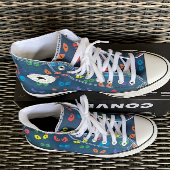 Converse Ctas Hi Spooky Eyes/White/Black MEN`S - Picture 3 of 16